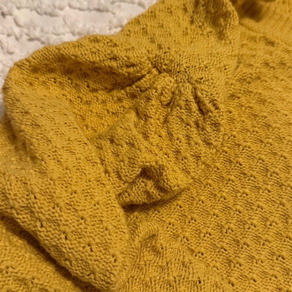 Women's Mustard yellow crop cardigan 3X - Picture 8 of 9